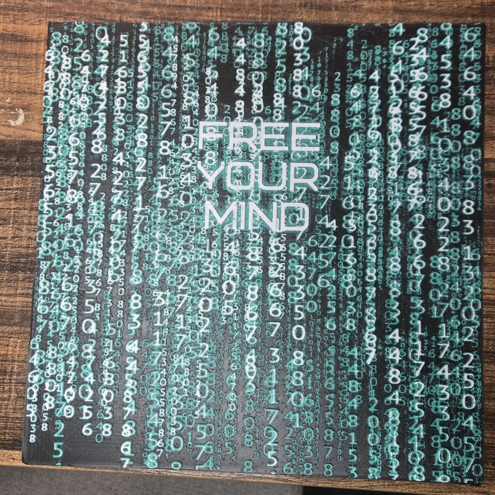 Free Your Mind 3D Printed Photo[Read Description]